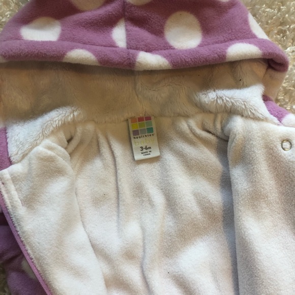 Healthtex 3/6M snowsuit purple/white zip up - Picture 7 of 9